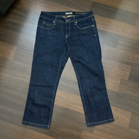Burberry Low Rise Capri Blue Denim Jean Size 27 - Picture 7 of 16
